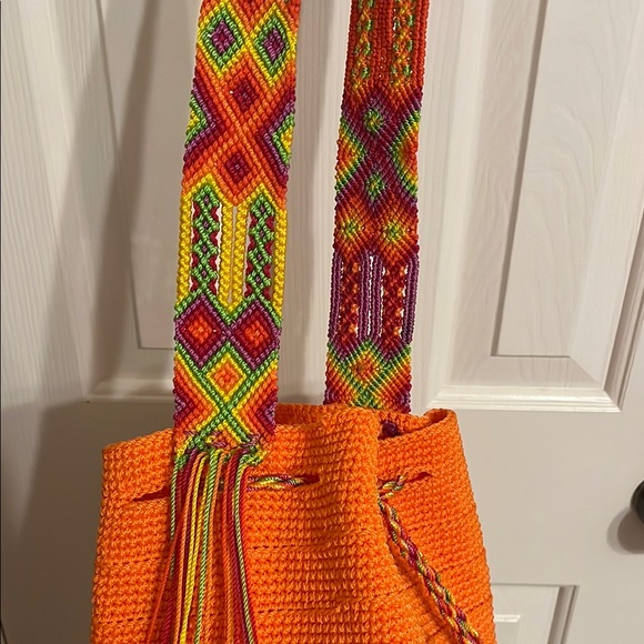 Vibrant Orange Bucket Bag - Picture 6 of 11